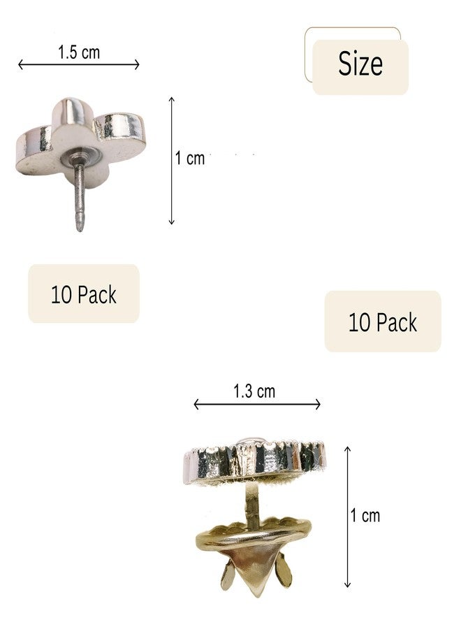 INOVERA (LABEL) 20 Pieces Shirts Brooch Buttons for Women, Girls - Jeans, Hats, Fancy Brooches Pins - No Sew Button Black and White - Image 2